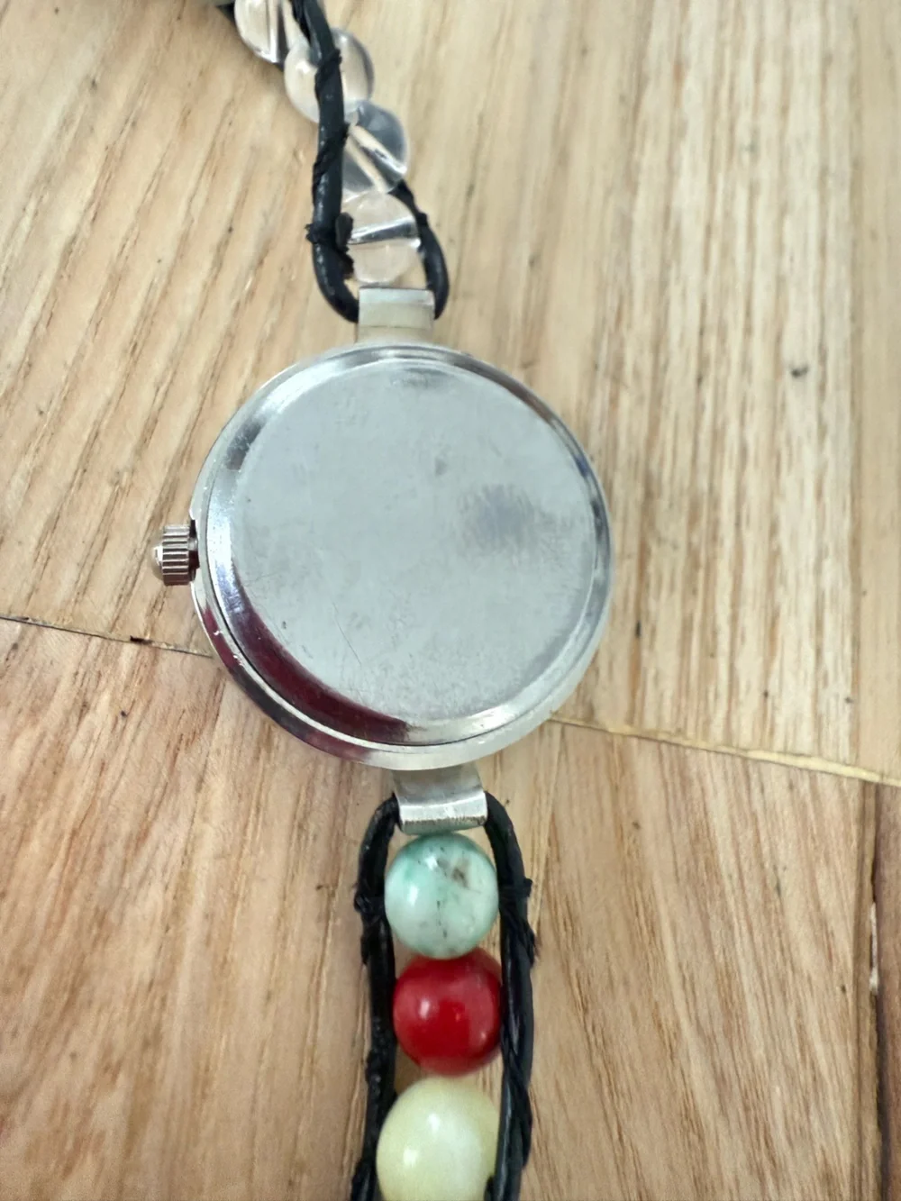 Unbranded ladies beaded wrap around fashion watch NEW BATTERY